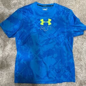 Under Armour Electric Blue Tee with Neon Logo